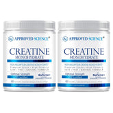 Approved Science Créatine Monohydrate — bouteille prête à soutenir la force.