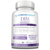 Approved Science DIM: bouteille de 60 capsules, soutien potentiel au métabolisme des œstrogènes