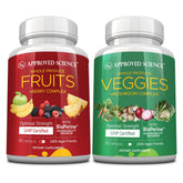 Capsules Approved Science Fruits et Légumes pour énergie durable et nutriments essentiels.