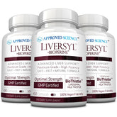 Liversyl d Approved Science, bouteille pratique; soutien potentiel du foie et détox naturelle.