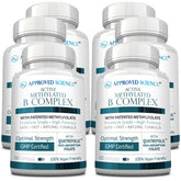 Approved Science Methylated B Complex – bouteille avec capsules faciles à avaler pour routine quotidienne
