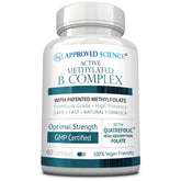 Approved Science Methylated B Complex – bouteille, soutien potentiel à l'énergie et au bien-être.