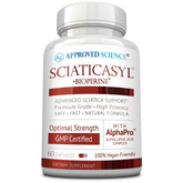 Sciaticasyl Approved Science – bouteille de 60 capsules, soutien nerveux potentiel.
