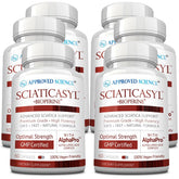 Approved Science Sciaticasyl – bouteille-capsules-360 pour le soutien nerveux potentiel.
