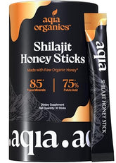 Aqia Organics emballage du stick Shilajit miel Himalaya, pratique.