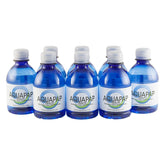Bouteilles Aquapap d’eau distillée pour rinçage nasal quotidien, pratique.