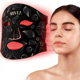 ARIVEA masque LED visage rouge – couverture complète sans fil pour soin à domicile