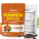 Arofum bouteille de capsules huile de graines de potiron prête pour l'utilisation quotidienne.