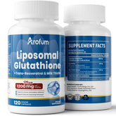 Arofum Liposomal Glutathione 1000mg - bouteille: teint plus lumineux et uniforme.