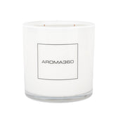 Aroma360 Bougie Novembre Pluie en céramique, parfum agrumes élégant et longue durée.