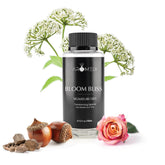 Aromely Bloom Bliss, bouteille-pour, offre un parfum riche pour des moments de détente.