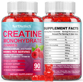 ArtDietistX créatine-monohydrate gommes rouge-framboise pour énergie durable.