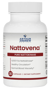 Nattovena Arthur Andrew Medical — bouteille et gélules faciles à prendre pour routine quotidienne
