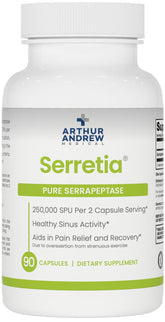 Serretia d'Arthur Andrew Medical, bouteille 90 gélules, soutien possible après effort.