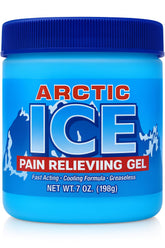 Artic Ice Gel douleur menthol bleu — bouteille prête pour soulager les muscles.