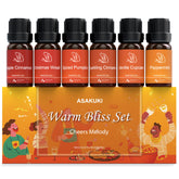 ASAKUKI huiles essentielles en coffret, diffuseur et ambiance chaleureuse.