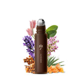 Asanté Labs Serenity Roll-On dans une bouteille ambrée, maintien des huiles et efficacité