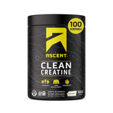 Ascent poudre créatine 5 g par portion, préparation facile pour l'entraînement.
