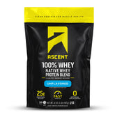 Ascent proteine-lactoserum-isolat-non-aromatee en poudre, ideal apres entrainement.
