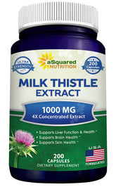 aSquared Nutrition chardon-marie gélules 1000mg – extrait naturel puissant pour le foie