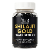 Gommes Shilajit ATAH VEDIC SECRETS dans flacon, énergie quotidienne potentielle