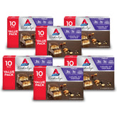 Barre Atkins Endulge Caramel et cacahuètes, photo d'emballage, idéale comme collation légère.