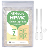ATNreuro capsules véganes vides taille 2 prêt à remplir pour vos mélanges.