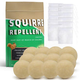 Pack AUDQQM de 12 boules repulsives pour éloigner écureuils et tamias du jardin.