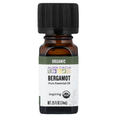 Aura Cacia Bergamote: huile essentielle en bouteille pour diffusion parfumée.