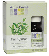 Aura Cacia huile essentielle eucalyptus bouteille pure 0,5 oz pour rafraîchir l'ambiance