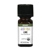 Aura Cacia huile essentielle lime biologique, flacon: arôme frais propice à la diffusion.