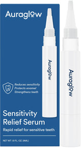 Auraglow relief dents sensibles – stylo pour une application rapide sur les zones sensibles.