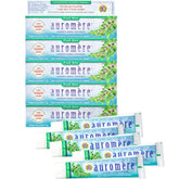 Dentifrice Auromere menthe fraîche, tube visible et fraîcheur durable.