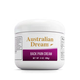 Crème Australian Dream pour le dos, texture légère et soulagement potentiel.