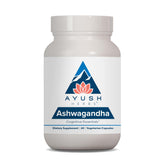 Ayush Herbs Ashwagandha capsules — gélules pratiques pour énergie et concentration quotidiennes.
