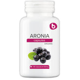 Capsules d'aronie de la marque b, poudre naturelle, prise pratique au quotidien.