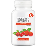 B Natural RoseHips & Acerola – bouteille montrant vitamine C naturelle et énergie