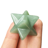 Bacatgem Étoile hexagonale en Aventurine verte, décor élégant et potentiel de focus.