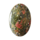 Bacatgem Unakite ovale – pierre de poche pour relaxation et méditation.