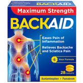 Backaid Max – boîte 28 comprimés, relief possible de la douleur.