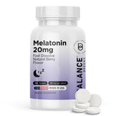 Balancebreens Mélatonine 20 mg – bouteille avec comprimés à dissolution rapide pour endormissement rapide.