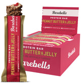 Barebells barre protéinée goût beurre de cacahuète et confiture, expérience gourmande et savoureuse.