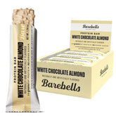 Barre Barebells chocolat blanc amande en emballage individuel, pratique et protéinée.