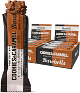 Barebells Cookies et Caramel – paquet-24-barres, snack pratique pour les pauses.