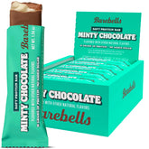 Barebells barres protéinées menthe-chocolat, texture tendre et cœur menthe rafraîchissant.