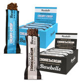 Barebells Combo Pack: barres Creamy Crisp et Cookies et Creme pour collation pratique