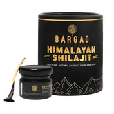 Bargad Shilajit Resin emballage clair pour rituel quotidien.