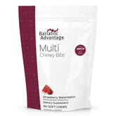 Bariatric Advantage Bouchées Masticables – emballage ouvert et bouchées prêtes à consommer.