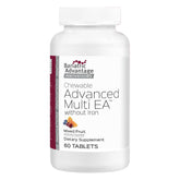 Bariatric Advantage - bouteille de comprimés à mâcher sans fer, utilisation quotidienne pratique.