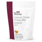 Bariatric Advantage Calcium Citrate Bouchées à Croquer emballage tropical orange, pratique à emporter